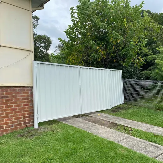 New Colorbond fence along a backyard