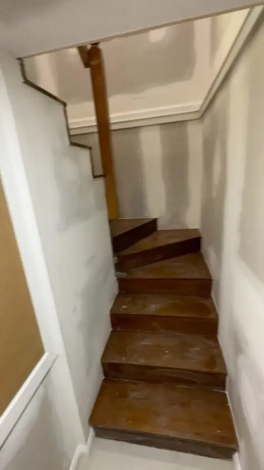 Timber staircase in a renovated home